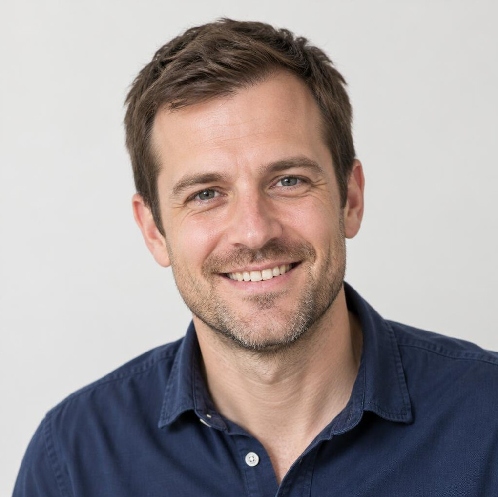 Portrait of a smiling man in a casual shirt
